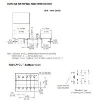 NEC EA2-4.5NU 4.5V 2A DPDT Compact DIP Relay UL,CSA