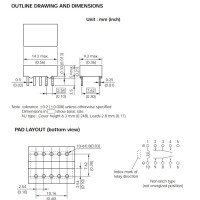 NEC EA2-4.5NU 4.5V 2A DPDT Compact DIP Relay UL,CSA