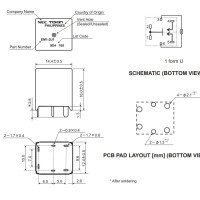 EM1-2U1 12V Automotive Relay 100A SPST