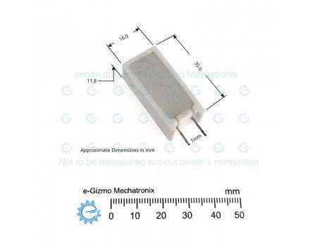 680R 10W Ceramic Cement Radial Lead Resistor