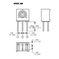 BI 10K Precision Trimmer Potentiometer Resistor Single Turn 25S +/-100ppm/C BI 10K Precision Trimmer Potentiometer Resistor Single Turn 25S +/-100ppm/C