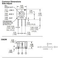 Bourns 2K Cermet Precision Trimmer Potentiometer Sealed Single Turn 3362W Bourns 2K Cermet Precision Trimmer Potentiometer Sealed Single Turn 3362W