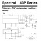 Spectrol 1K Precision Trimmer - 3/4” rectangular, multiturn 18T 43P102
