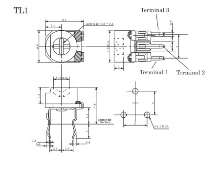 HDK  100K Cermet Trimmer Potentiometer Resistor Single Turn