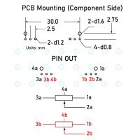 Panasonic Dual Slide Potentiometer 20KB 673  Open Frame Center Tap