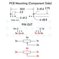Panasonic Dual Slide Potentiometer 20KB 673  Open Frame Center Tap