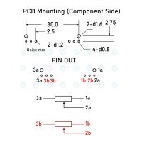 Panasonic Dual Slide Potentiometer 100KB x2 662 651 Open Frame Center Detent