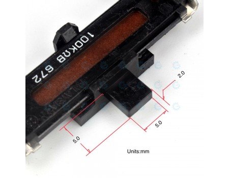 Panasonic Single Slide Potentiometer 100KB x1 672 Open Frame Center Detent