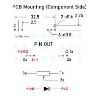 Alps Single Slide Potentiometer 100KB x1 Open Frame Center Detent LED Knob