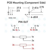 Alps Dual Slide Potentiometer 50KB x2 Open Frame Center Detent