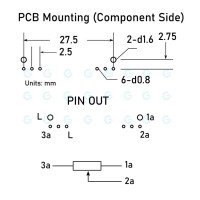 Alps Single Slide Potentiometer 100KB x1 Open Frame Center Detent