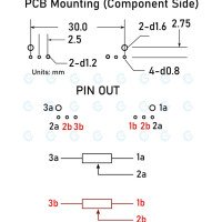 Panasonic Dual  Slide Potentiometer 50KC x2 561 Open Frame Center Detent