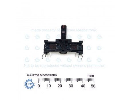 Single Slide Potentiometer Fader 250K B4 taper x1 Open Frame Center Detent