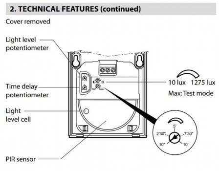 Legrand Compact PIR Motion Sensor for Light Source 220VAC