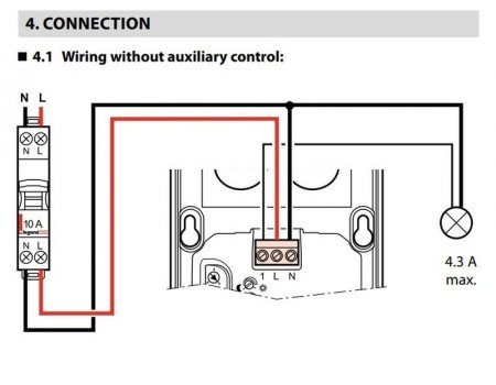 Legrand Compact PIR Motion Sensor for Light Source 220VAC