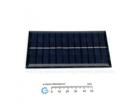 Solar Panel 5V 1W 110x60 Epoxy Coated DIY Solar Panel 5V 1W 110x60 Epoxy Coated DIY