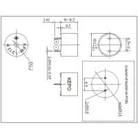 Passive Electromagnetic Buzzer d12mm 140ohms 8V-16V