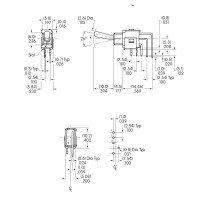 NKK A13 Toggle Switch SPDT 3 position Center OFF PC Solderable