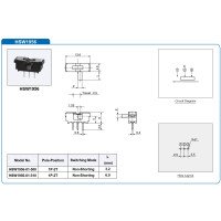 Hosiden 1P2T Miniature Slide Switch SPST HSW1956-01-500