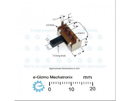 SK-12F14 SK12F14 1P2T Miniature Slide Switch SPST Non Shorting