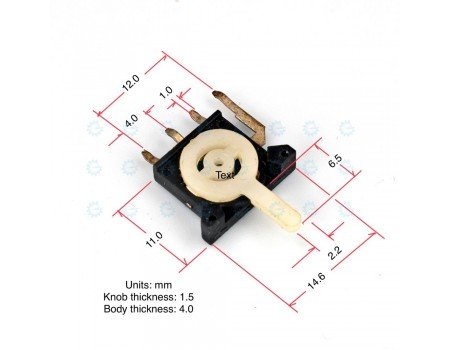 Selector Switch 3 position 1 pole 3A PCB Solderable 1P3T