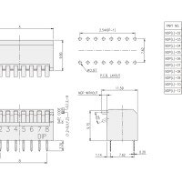 Diptronics 3-way Piano Type DIP Switch
