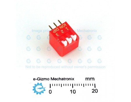 Diptronics 3-way Piano Type DIP Switch