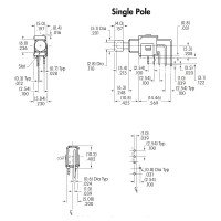 NKK AB15 Push SW SPDT PC Solderable Vertical