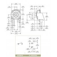 Tact Tactile Switch SPST 12x12mm with Removable Bracket TL-1100