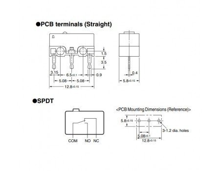 Omron D2F-01F Ultra Subminiature Push Button Switch SPDT (Mouse Game)