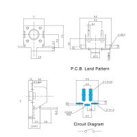 Tact Tactile Switch SPST 6x6mm Right Angle SMD 1102VS Series