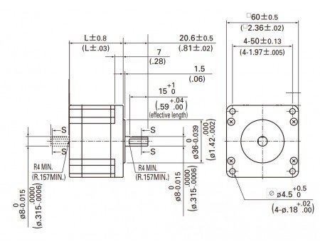 103H7824 Unipolar Stepping Motor 2.0A 1.8 deg 60mm NEMA 24 103H7824 Unipolar Stepping Motor 2.0A 1.8 deg 60mm NEMA 24