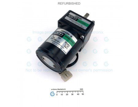 Reversible 100V 6W AC Motor 2RK6GN-A with 2GN9K Gearhead [USED]