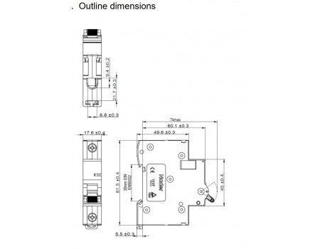 Nader1-pole Circuit Breaker 32A NDB2-63 Series