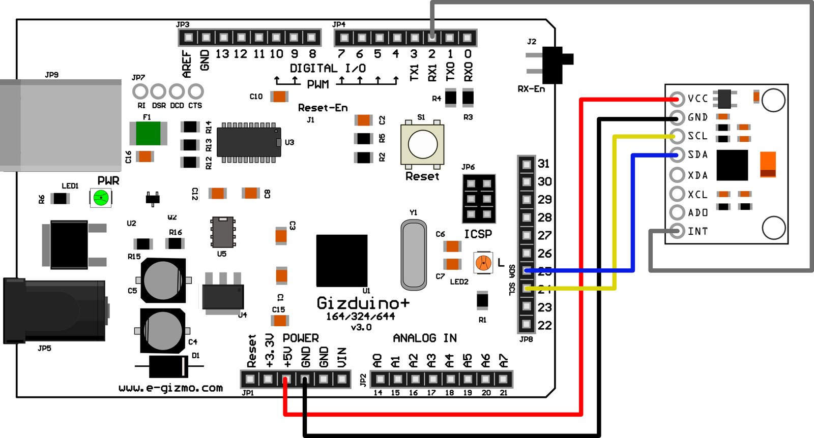 Mpu 6050 схема подключения